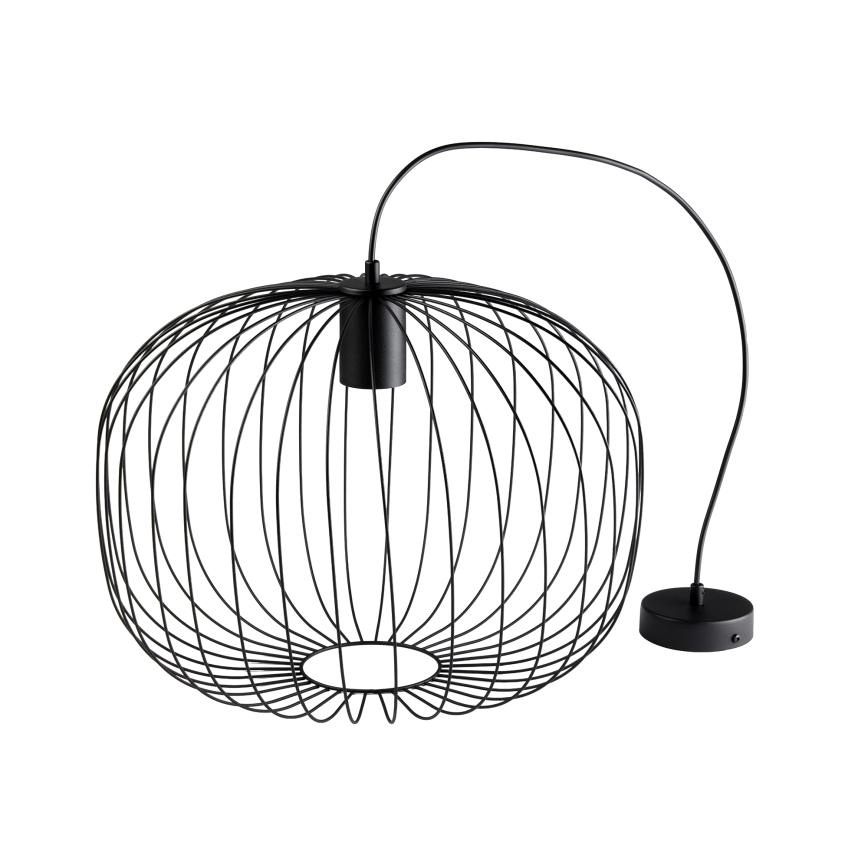 Pendelleuchte an Kabel OVELLA 1xE27/15W/230V Ø 46 cm schwarz