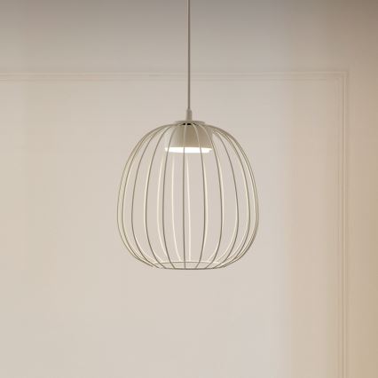 Pendelleuchte an Kabel OVELLA 1xGX53/10W/230V Ø 25 cm cremefarben