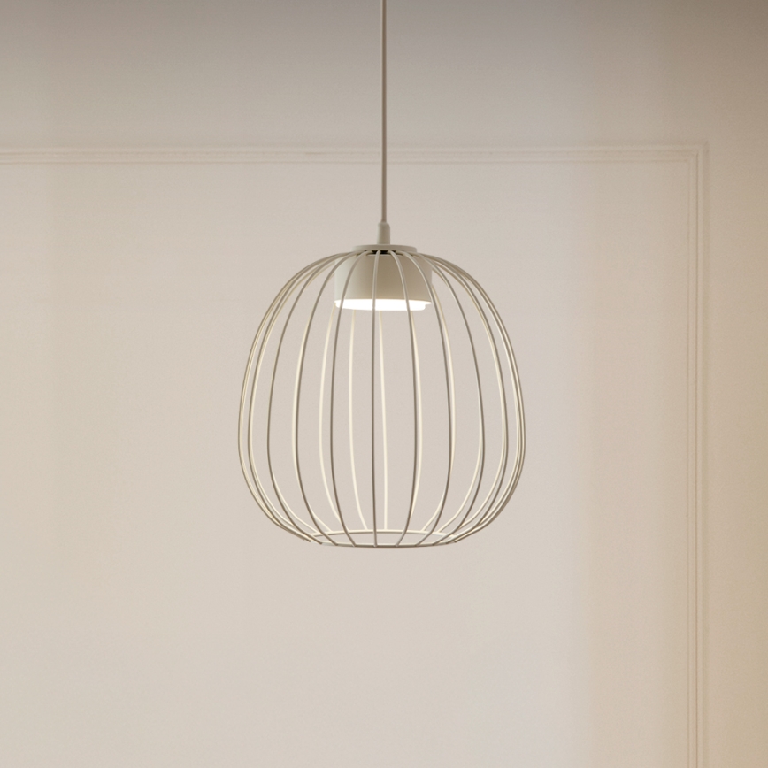 Pendelleuchte an Kabel OVELLA 1xGX53/10W/230V Ø 25 cm cremefarben