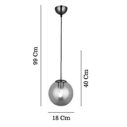 Pendelleuchte an Kabel POLINO 1xE27/40W/230V bronzefarben