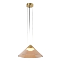 Pendelleuchte an Kabel PRESTO 1xGX53/10W/230V Ø 42 cm gold/rauchbeige