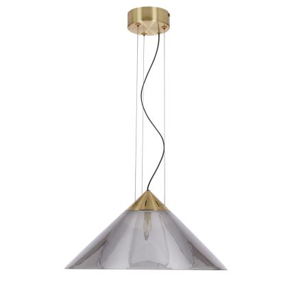 Pendelleuchte an Kabel PRESTO 1xGX53/10W/230V Ø 42 cm Gold/Rauchgrau