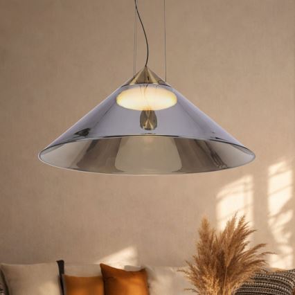 Pendelleuchte an Kabel PRESTO 1xGX53/10W/230V Ø 50 cm gold/rauchgrau