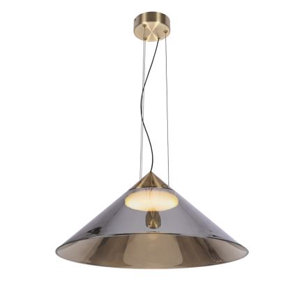Pendelleuchte an Kabel PRESTO 1xGX53/10W/230V Ø 50 cm gold/rauchgrau