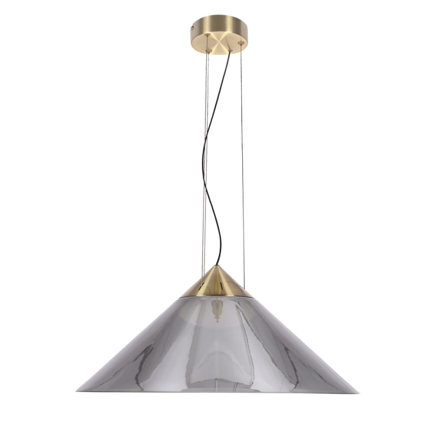 Pendelleuchte an Kabel PRESTO 1xGX53/10W/230V Ø 50 cm gold/rauchgrau