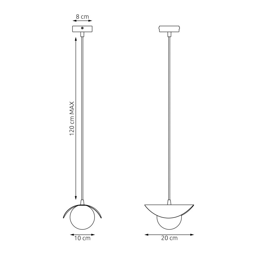 Pendelleuchte an Kabel RITUAL 1xG9/8W/230V schwarz