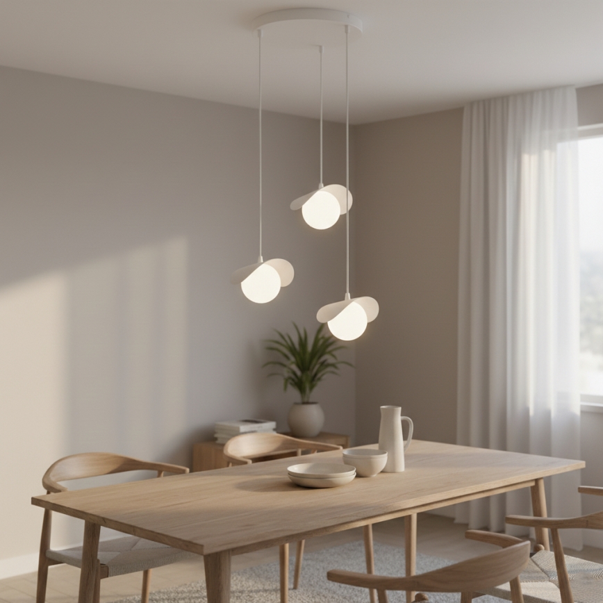 Pendelleuchte an Kabel RITUAL 3xG9/8W/230V weiß