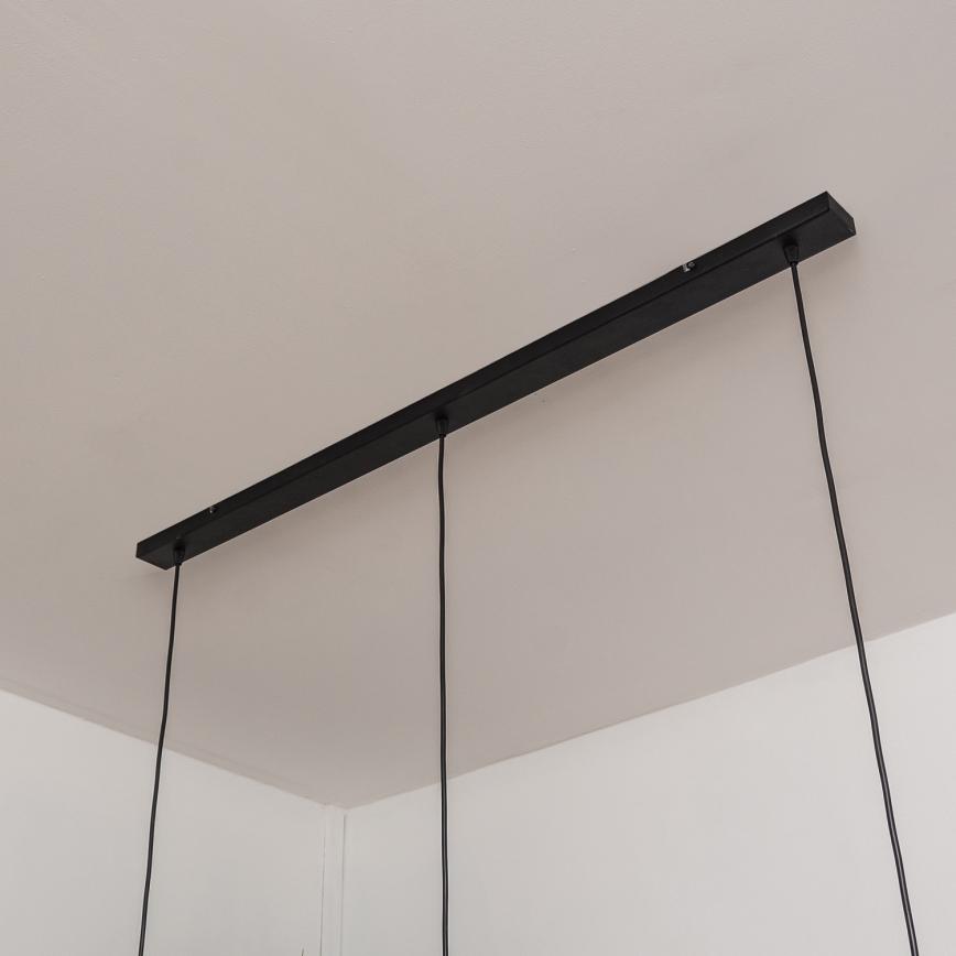 Pendelleuchte an Kabel SOLANO 3xE27/15W/230V schwarz/hochglanzchrom