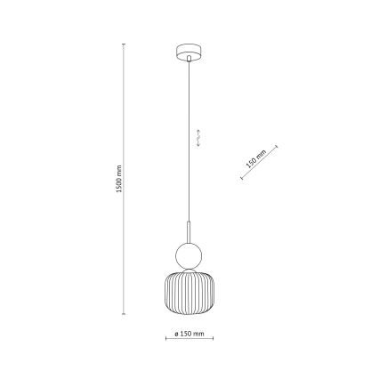 Pendelleuchte an Kabel SOPHIA 1xE14/10W/230V schwarz/grün/rauchbeige