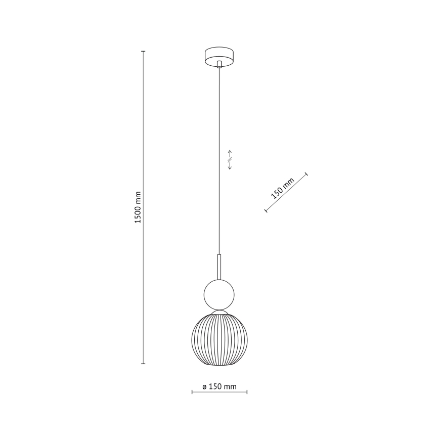 Pendelleuchte an Kabel SOPHIA 1xE14/10W/230V schwarz/grün/rauchiges Beige