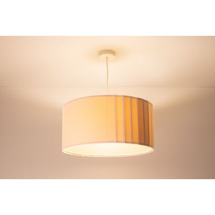 Pendelleuchte an Kabel STRIPES 1xE27/60W/230V Ø 60 cm cremefarben