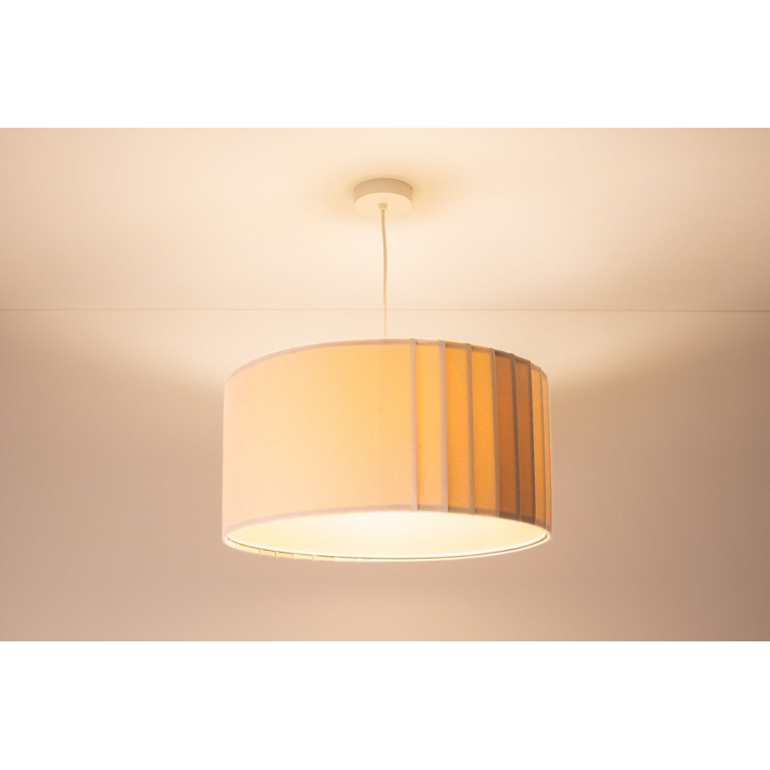 Pendelleuchte an Kabel STRIPES 1xE27/60W/230V Ø 60 cm cremefarben