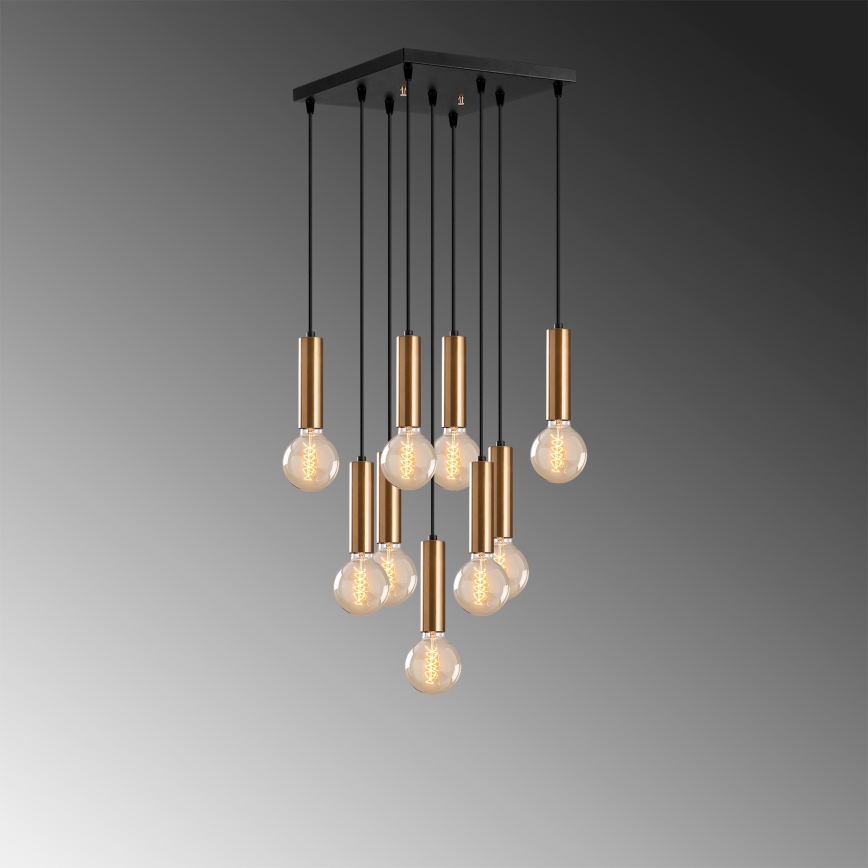 Pendelleuchte an Kabel TEMPO 9xE27/40W/230V goldfarben
