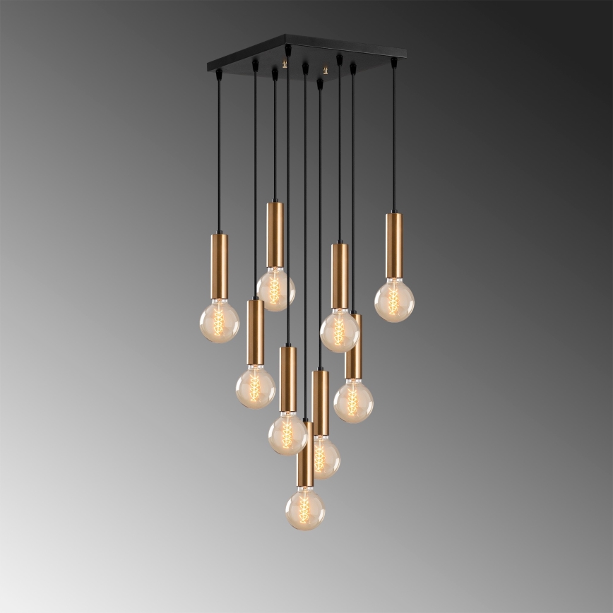 Pendelleuchte an Kabel TEMPO 9xE27/40W/230V goldfarben