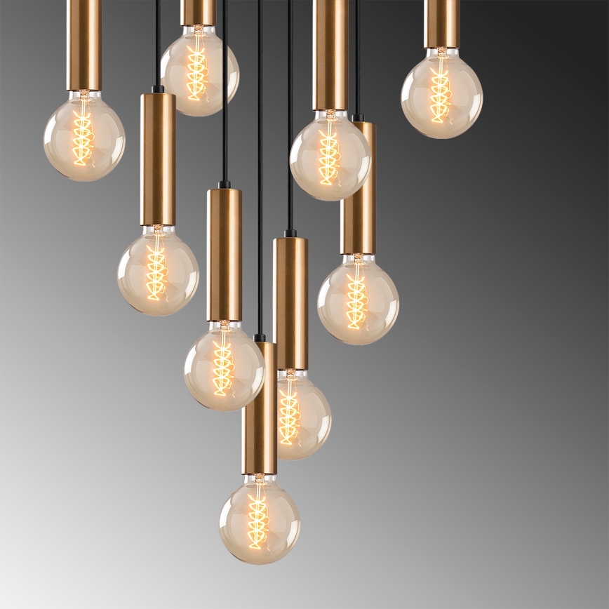 Pendelleuchte an Kabel TEMPO 9xE27/40W/230V goldfarben