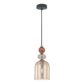 Pendelleuchte an Kabel TROPEA 1xE27/15W/230V schwarz/rauchrot/beige