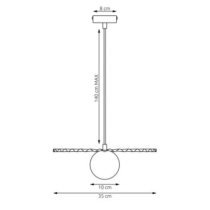 Pendelleuchte an Kabel UMBRA 1xG9/8W/230V rot