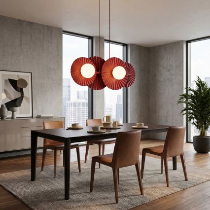 Pendelleuchte an Kabel UMBRA 4xG9/8W/230V rot