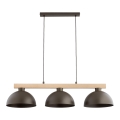 Pendelleuchte an Kabel VERTA 3xE27/15W/230V braun/beige