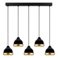 Pendelleuchte an Kabel YILDO 5xE27/40W/230V schwarz/gold