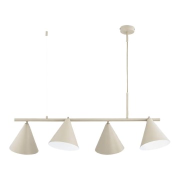 Pendelleuchte an Kabel ZELTA 4xE27/15W/230V beige