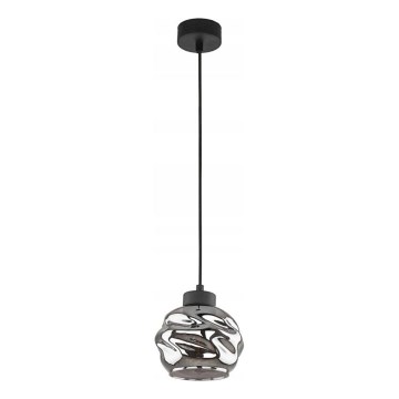 Pendelleuchte an Kabel ZULIA 1xE27/15W/230V schwarz/rauchschwarz
