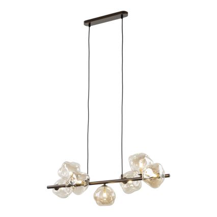 Pendelleuchte an Seil LAVA 7xG9/8W/230V Bronze/rauchbeige