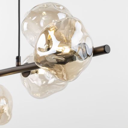 Pendelleuchte an Seil LAVA 7xG9/8W/230V Bronze/rauchbeige