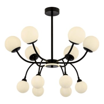 Pendelleuchte an Stange DAISY 12xG9/10W/230V schwarz