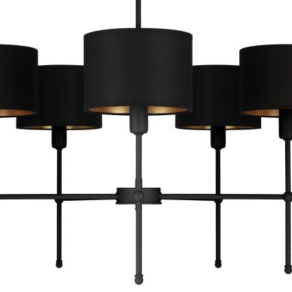 Pendelleuchte an Stange MADELA 5xE14/40W/230V schwarz