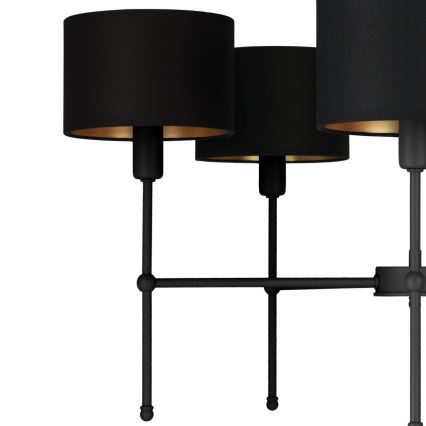 Pendelleuchte an Stange MADELA 5xE14/40W/230V schwarz