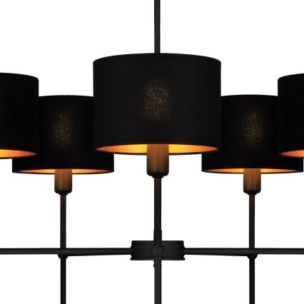 Pendelleuchte an Stange MADELA 5xE14/40W/230V schwarz