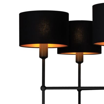 Pendelleuchte an Stange MADELA 5xE14/40W/230V schwarz