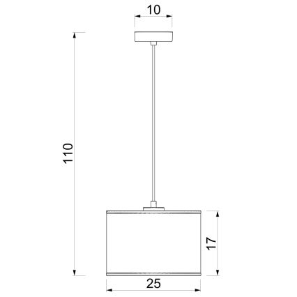 Pendelleuchte ARDEN 1xE27/15W/230V, Ø 25 cm, beige