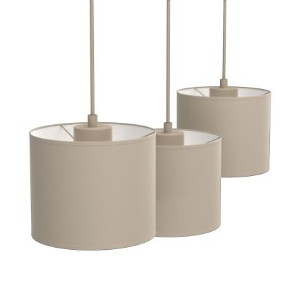 Pendelleuchte ARDEN mit Kabel 3xE27/15W/230V beige