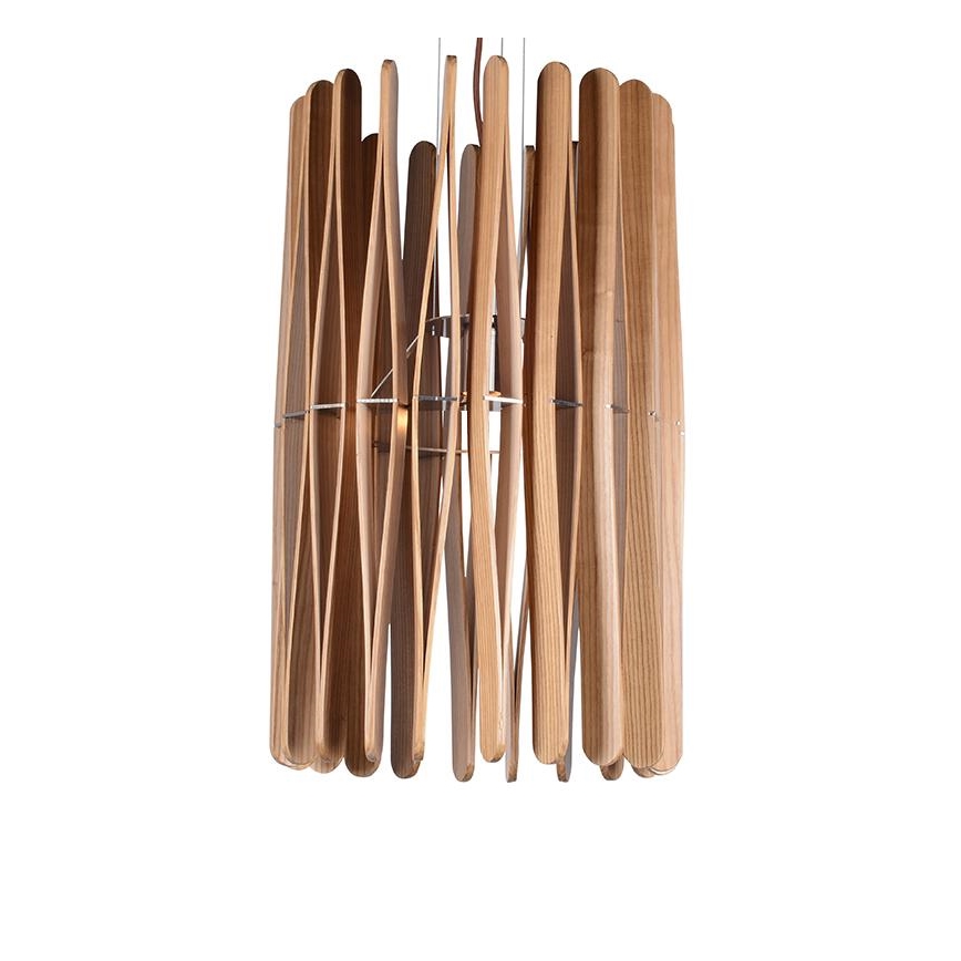 Pendelleuchte aus Holz an Kabel 1xE27/60W/230V Ø 38 cm massiv/Esche/Gummibaum