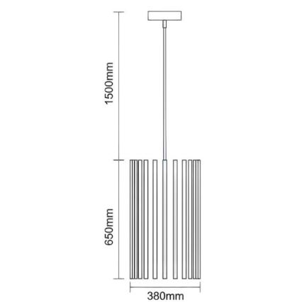 Pendelleuchte aus Holz an Kabel 1xE27/60W/230V Ø 38 cm massiv/Esche/Gummibaum
