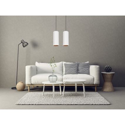 Deckenleuchte an Kabel AVALO 2xE27/60W/230V weiß/kupferfarben