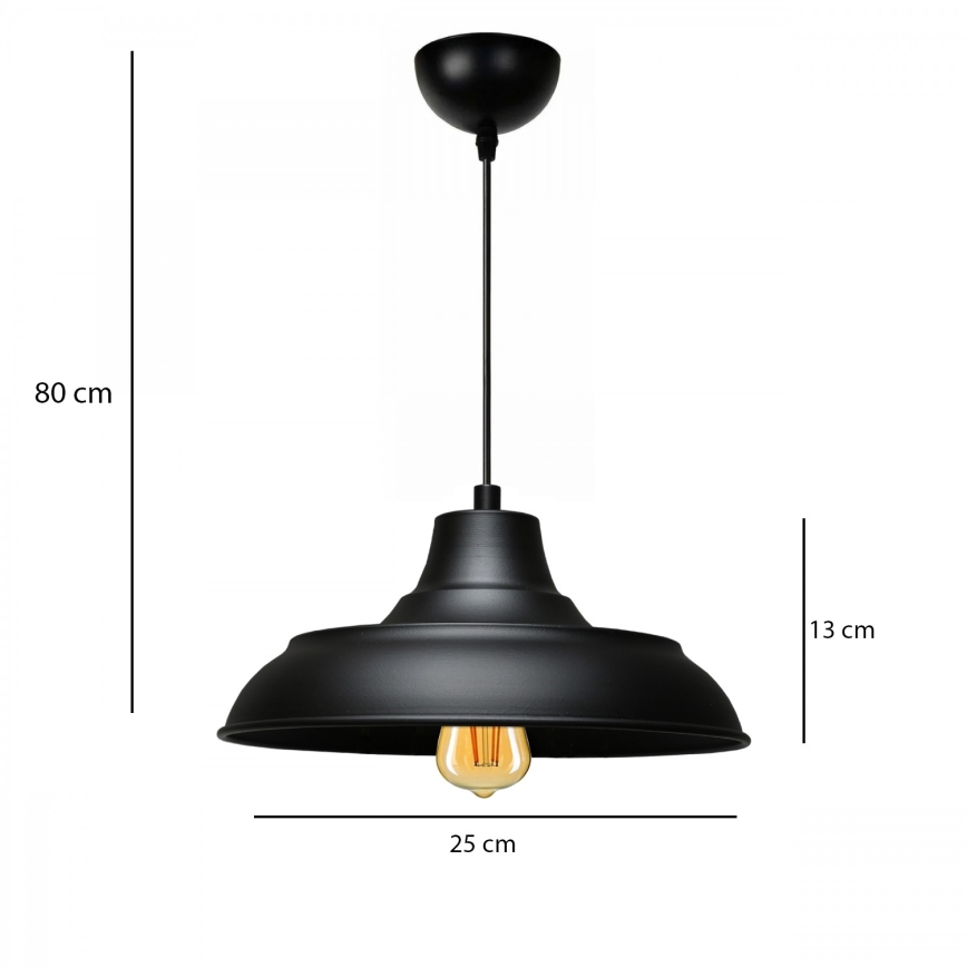 Pendelleuchte AYD 1xE27/40W/230V, schwarz