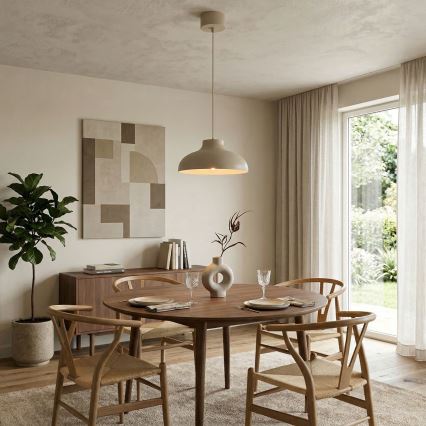 Pendelleuchte BASCA mit Kabel 1xE27/15W/230V, beige