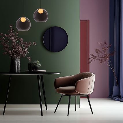 Pendelleuchte BRIN 1xG9/15W/230V rauchschwarz