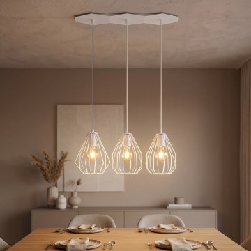 Pendelleuchte BRYLANT 3xE27/60W/230V weiß
