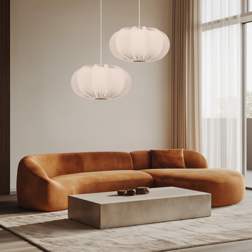 Pendelleuchte CAFEE an Kabel 1xE27/40W/230V, Ø 52 cm, beige