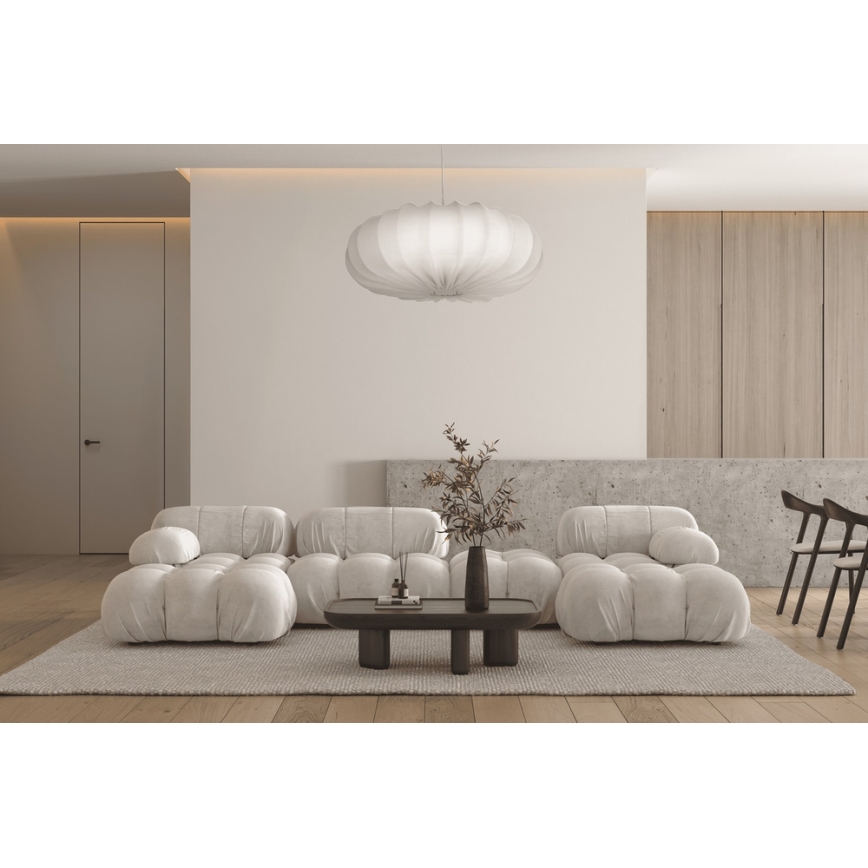 Pendelleuchte CAFEE mit Seilaufhängung, 1×E27/40W/230V, Ø 66 cm, weiß