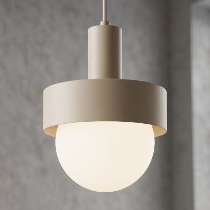 Pendelleuchte CANAN mit Kabel, 1xE27/15W/230V, Ø 20 cm, Beige