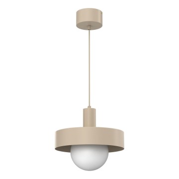 Pendelleuchte CANAN mit Kabelaufhängung, 1xE27/15W/230V, Ø 29 cm, beige