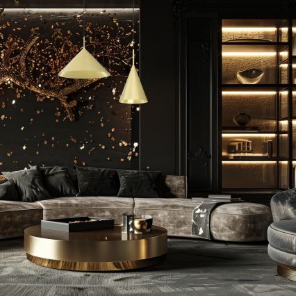 Pendelleuchte CAPITAL 1xGX53/15W/230V, Durchmesser 17 cm, goldfarben