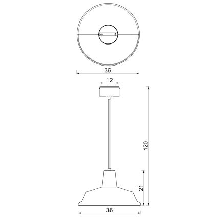 Pendelleuchte CLASS 1xE27/15W/230V burgunderrot