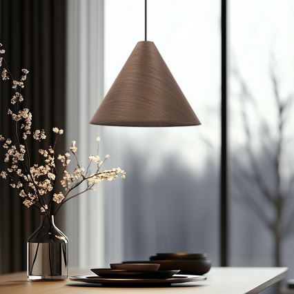 Pendelleuchte CONO 1xE27/40W/230V Mahagoni-Furnier