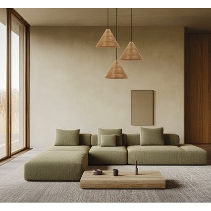 Pendelleuchte CONO mit Kabelaufhängung, 1xE27/40W/230V, Eichenfurnier